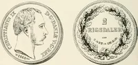 An illustration from The coin book, comprising a history of coinage; a synopsis of the mint laws of the United States; statistics of the coinage from 1792 to 1870; list of current gold and silver coins, and their custom house values; a dictionary of all coins known in ancient and modern times, with their values; the gold and silver product of each state to 1870; list of works on coinage; the daily price of gold from 1862 to 1871. With engravings of the principal coins (1872)