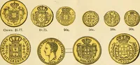Picture 33 of 122 from coin chart manual : supplementary to Thompson's Bank note and commercial reporter, containing facsimiles of all the gold and silver coins found in circulation, throughout the world, with the intrinsic value of each, The (1879), leaf 26
