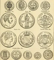 Picture 63 of 122 from coin chart manual : supplementary to Thompson's Bank note and commercial reporter, containing facsimiles of all the gold and silver coins found in circulation, throughout the world, with the intrinsic value of each, The (1879), leaf 36