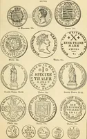 An illustration from coin chart manual : supplementary to Thompson's Bank note and commercial reporter, containing facsimiles of all the gold and silver coins found in circulation, throughout the world, with the intrinsic value of each, The (1879)