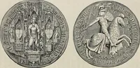 An illustration from Coins, medals, and seals, ancient and modern. Illustrated and described. With a sketch of the history of coins and coinage, instructions for young collectors, tables of comparative rarity, price lists of English and American coins, medals and tokens, &c., &c (1861)