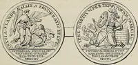 An illustration from Coins, medals, and seals, ancient and modern. Illustrated and described. With a sketch of the history of coins and coinage, instructions for young collectors, tables of comparative rarity, price lists of English and American coins, medals and tokens, &c., &c (1861)