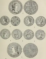 An illustration from Coins, medals, and seals, ancient and modern. Illustrated and described. With a sketch of the history of coins and coinage, instructions for young collectors, tables of comparative rarity, price lists of English and American coins, medals and tokens, &c., &c (1861)