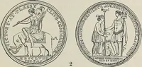 An illustration from Coins, medals, and seals, ancient and modern. Illustrated and described. With a sketch of the history of coins and coinage, instructions for young collectors, tables of comparative rarity, price lists of English and American coins, medals and tokens, &c., &c (1861)