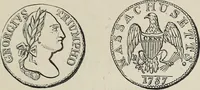 An illustration from Coins, medals, and seals, ancient and modern. Illustrated and described. With a sketch of the history of coins and coinage, instructions for young collectors, tables of comparative rarity, price lists of English and American coins, medals and tokens, &c., &c (1861)