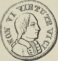 An illustration from Coins, medals, and seals, ancient and modern. Illustrated and described. With a sketch of the history of coins and coinage, instructions for young collectors, tables of comparative rarity, price lists of English and American coins, medals and tokens, &c., &c (1861)