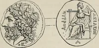 An illustration from Coins, medals, and seals, ancient and modern. Illustrated and described. With a sketch of the history of coins and coinage, instructions for young collectors, tables of comparative rarity, price lists of English and American coins, medals and tokens, &c., &c (1861)