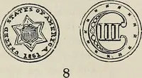 An illustration from Coins, medals, and seals, ancient and modern. Illustrated and described. With a sketch of the history of coins and coinage, instructions for young collectors, tables of comparative rarity, price lists of English and American coins, medals and tokens, &c., &c (1861)
