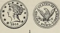 An illustration from Coins, medals, and seals, ancient and modern. Illustrated and described. With a sketch of the history of coins and coinage, instructions for young collectors, tables of comparative rarity, price lists of English and American coins, medals and tokens, &c., &c (1861)
