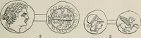 An illustration from Coins, medals, and seals, ancient and modern. Illustrated and described. With a sketch of the history of coins and coinage, instructions for young collectors, tables of comparative rarity, price lists of English and American coins, medals and tokens, &c., &c (1861)