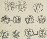An illustration from Coins, medals, and seals, ancient and modern. Illustrated and described. With a sketch of the history of coins and coinage, instructions for young collectors, tables of comparative rarity, price lists of English and American coins, medals and tokens, &c., &c (1861)