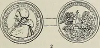 An illustration from Coins, medals, and seals, ancient and modern. Illustrated and described. With a sketch of the history of coins and coinage, instructions for young collectors, tables of comparative rarity, price lists of English and American coins, medals and tokens, &c., &c (1861)