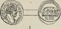 An illustration from Coins, medals, and seals, ancient and modern. Illustrated and described. With a sketch of the history of coins and coinage, instructions for young collectors, tables of comparative rarity, price lists of English and American coins, medals and tokens, &c., &c (1861)