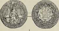 An illustration from Coins, medals, and seals, ancient and modern. Illustrated and described. With a sketch of the history of coins and coinage, instructions for young collectors, tables of comparative rarity, price lists of English and American coins, medals and tokens, &c., &c (1861)