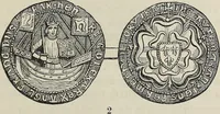 An illustration from Coins, medals, and seals, ancient and modern. Illustrated and described. With a sketch of the history of coins and coinage, instructions for young collectors, tables of comparative rarity, price lists of English and American coins, medals and tokens, &c., &c (1861)