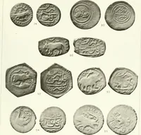 An illustration from The coins of the sháhs of Persia, Safavis, Afgháns, Efsháris, Zands, and Kájárs (1887)