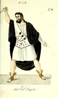 Picture 3 of 14 from Colección de los principales trages y adornos de los diferentes ritos mazonicos conocidos desde la época de su fundación, seguida de las reglas mas remarcables de los miembros de las diferentes sociedades secretas, y precedida de un compendio histórico de ellas (1822), leaf 33