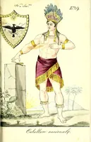 An illustration from Colección de los principales trages y adornos de los diferentes ritos mazonicos conocidos desde la época de su fundación, seguida de las reglas mas remarcables de los miembros de las diferentes sociedades secretas, y precedida de un compendio histórico de ellas (1822)