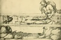 Picture 175 of 195 from Collection de chirurgiens grecs avec dessins attribués au Primatice. Reproduction réduite des 200 dessins du Manuscrit latin 6866 de la Bibliothèque nationale (1908), leaf 194