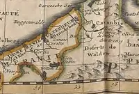 Picture 92 of 166 from A collection of maps of Europe, Asia, Africa, North America, and South America, circa 1700-1725, by Sr. Sanson, Guillieme de l'Isle, Peter Schenck, and others. [cartographic material] (1700), leaf 134