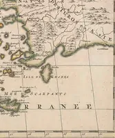 Picture 115 of 166 from A collection of maps of Europe, Asia, Africa, North America, and South America, circa 1700-1725, by Sr. Sanson, Guillieme de l'Isle, Peter Schenck, and others. [cartographic material] (1700), leaf 170