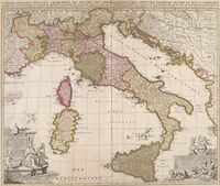Picture 36 of 166 from A collection of maps of Europe, Asia, Africa, North America, and South America, circa 1700-1725, by Sr. Sanson, Guillieme de l'Isle, Peter Schenck, and others. [cartographic material] (1700), leaf 34