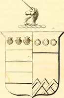 An illustration from A collection of armorial bearings, inscriptions, etc., in the Church of St. Nicholas, Newcastle on Tyne, and chapelries of Gosforth & Cramlington, Northumberland. To which is prefixed a historical account of the Church of St. Nicholas (1820)