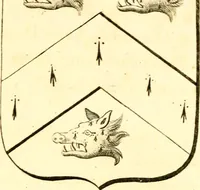 An illustration from A collection of armorial bearings, inscriptions, etc., in the Church of St. Nicholas, Newcastle on Tyne, and chapelries of Gosforth & Cramlington, Northumberland. To which is prefixed a historical account of the Church of St. Nicholas (1820)