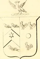 An illustration from A collection of armorial bearings, inscriptions, etc., in the Church of St. Nicholas, Newcastle on Tyne, and chapelries of Gosforth & Cramlington, Northumberland. To which is prefixed a historical account of the Church of St. Nicholas (1820)