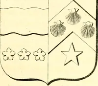 An illustration from A collection of armorial bearings, inscriptions, etc., in the Church of St. Nicholas, Newcastle on Tyne, and chapelries of Gosforth & Cramlington, Northumberland. To which is prefixed a historical account of the Church of St. Nicholas (1820)