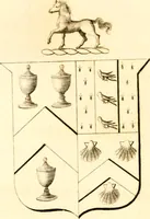 An illustration from A collection of armorial bearings, inscriptions, etc., in the Church of St. Nicholas, Newcastle on Tyne, and chapelries of Gosforth & Cramlington, Northumberland. To which is prefixed a historical account of the Church of St. Nicholas (1820)
