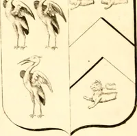 An illustration from A collection of armorial bearings, inscriptions, etc., in the Church of St. Nicholas, Newcastle on Tyne, and chapelries of Gosforth & Cramlington, Northumberland. To which is prefixed a historical account of the Church of St. Nicholas (1820)