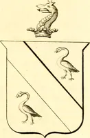 An illustration from A collection of armorial bearings, inscriptions, etc., in the Church of St. Nicholas, Newcastle on Tyne, and chapelries of Gosforth & Cramlington, Northumberland. To which is prefixed a historical account of the Church of St. Nicholas (1820)
