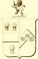 An illustration from A collection of armorial bearings, inscriptions, etc., in the Church of St. Nicholas, Newcastle on Tyne, and chapelries of Gosforth & Cramlington, Northumberland. To which is prefixed a historical account of the Church of St. Nicholas (1820)
