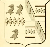 An illustration from A collection of armorial bearings, inscriptions, etc., in the Church of St. Nicholas, Newcastle on Tyne, and chapelries of Gosforth & Cramlington, Northumberland. To which is prefixed a historical account of the Church of St. Nicholas (1820)