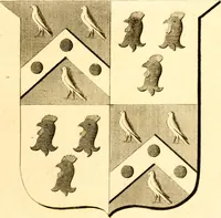 An illustration from A collection of armorial bearings, inscriptions, etc., in the Church of St. Nicholas, Newcastle on Tyne, and chapelries of Gosforth & Cramlington, Northumberland. To which is prefixed a historical account of the Church of St. Nicholas (1820)