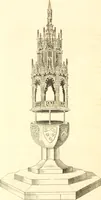 An illustration from A collection of armorial bearings, inscriptions, etc., in the Church of St. Nicholas, Newcastle on Tyne, and chapelries of Gosforth & Cramlington, Northumberland. To which is prefixed a historical account of the Church of St. Nicholas (1820)