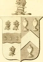 An illustration from A collection of armorial bearings, inscriptions, etc., in the Church of St. Nicholas, Newcastle on Tyne, and chapelries of Gosforth & Cramlington, Northumberland. To which is prefixed a historical account of the Church of St. Nicholas (1820)