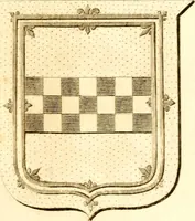 An illustration from A collection of armorial bearings, inscriptions, etc., in the Church of St. Nicholas, Newcastle on Tyne, and chapelries of Gosforth & Cramlington, Northumberland. To which is prefixed a historical account of the Church of St. Nicholas (1820)