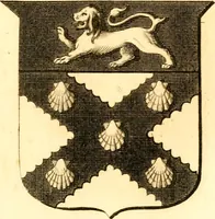 An illustration from A collection of armorial bearings, inscriptions, etc., in the Church of St. Nicholas, Newcastle on Tyne, and chapelries of Gosforth & Cramlington, Northumberland. To which is prefixed a historical account of the Church of St. Nicholas (1820)