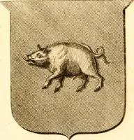 An illustration from A collection of armorial bearings, inscriptions, etc., in the Church of St. Nicholas, Newcastle on Tyne, and chapelries of Gosforth & Cramlington, Northumberland. To which is prefixed a historical account of the Church of St. Nicholas (1820)
