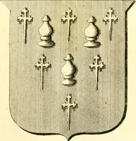 An illustration from A collection of armorial bearings, inscriptions, etc., in the Church of St. Nicholas, Newcastle on Tyne, and chapelries of Gosforth & Cramlington, Northumberland. To which is prefixed a historical account of the Church of St. Nicholas (1820)