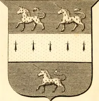 An illustration from A collection of armorial bearings, inscriptions, etc., in the Church of St. Nicholas, Newcastle on Tyne, and chapelries of Gosforth & Cramlington, Northumberland. To which is prefixed a historical account of the Church of St. Nicholas (1820)