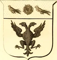 An illustration from A collection of armorial bearings, inscriptions, etc., in the Church of St. Nicholas, Newcastle on Tyne, and chapelries of Gosforth & Cramlington, Northumberland. To which is prefixed a historical account of the Church of St. Nicholas (1820)