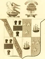 An illustration from A collection of armorial bearings, inscriptions, etc., in the Church of St. Nicholas, Newcastle on Tyne, and chapelries of Gosforth & Cramlington, Northumberland. To which is prefixed a historical account of the Church of St. Nicholas (1820)