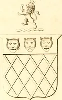 An illustration from A collection of armorial bearings, inscriptions, etc., in the Church of St. Nicholas, Newcastle on Tyne, and chapelries of Gosforth & Cramlington, Northumberland. To which is prefixed a historical account of the Church of St. Nicholas (1820)