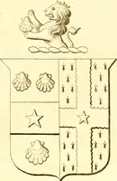 An illustration from A collection of armorial bearings, inscriptions, etc., in the Church of St. Nicholas, Newcastle on Tyne, and chapelries of Gosforth & Cramlington, Northumberland. To which is prefixed a historical account of the Church of St. Nicholas (1820)