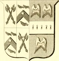 An illustration from A collection of armorial bearings, inscriptions, etc., in the Church of St. Nicholas, Newcastle on Tyne, and chapelries of Gosforth & Cramlington, Northumberland. To which is prefixed a historical account of the Church of St. Nicholas (1820)
