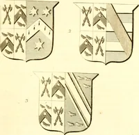 An illustration from A collection of armorial bearings, inscriptions, etc., in the Church of St. Nicholas, Newcastle on Tyne, and chapelries of Gosforth & Cramlington, Northumberland. To which is prefixed a historical account of the Church of St. Nicholas (1820)