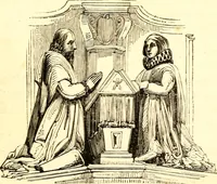 An illustration from A collection of armorial bearings, inscriptions, etc., in the Church of St. Nicholas, Newcastle on Tyne, and chapelries of Gosforth & Cramlington, Northumberland. To which is prefixed a historical account of the Church of St. Nicholas (1820)